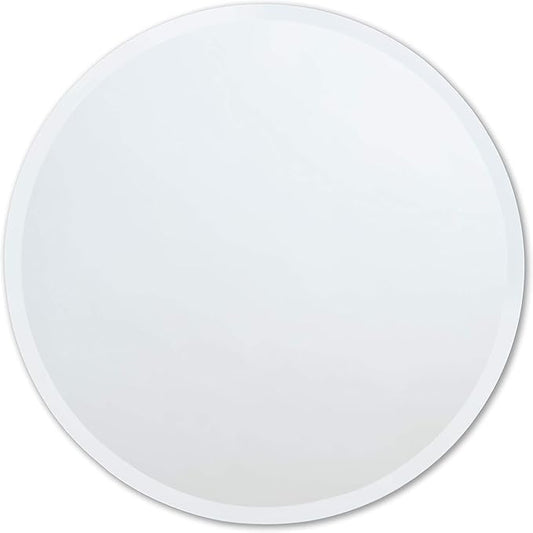 Better Bevel Frameless Round Mirror by Better+Bevel