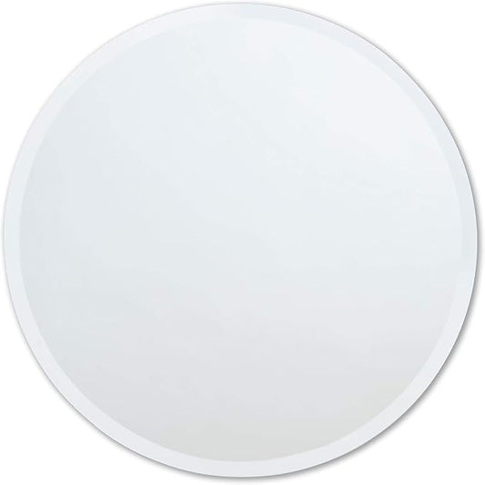 Better Bevel Frameless Round Mirror by Better+Bevel