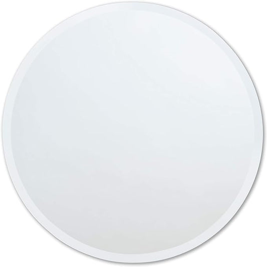 Better Bevel Frameless Round Mirror by Better+Bevel