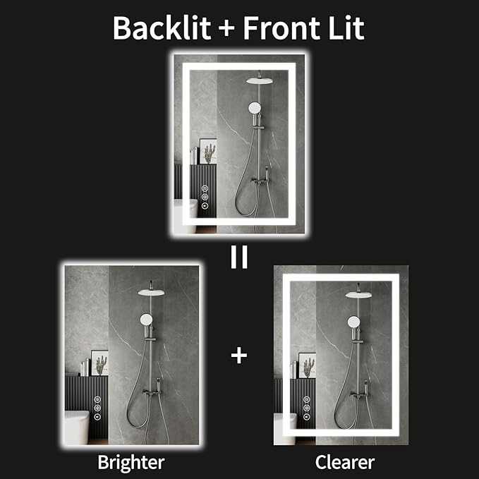LED Bathroom Mirrors 24"x30" Bathroom Mirror - Image 2