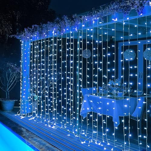 Dazzle Bright 300 LED Curtain String Lights, Christmas Fairy Lights by DazzleBright