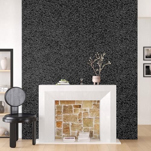 Sparkle Black Glitter Wallpaper Adhesive Glitter Contact Paper Peel and Stick - Image 4