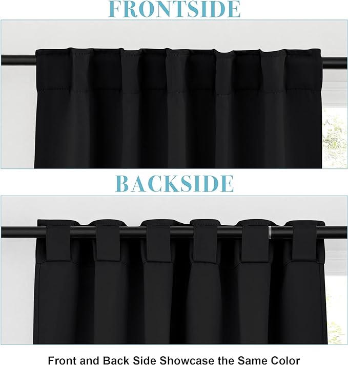 RYB HOME Blackout Curtains for Living Room, Privacy Thermal Insulating Window - Image 6