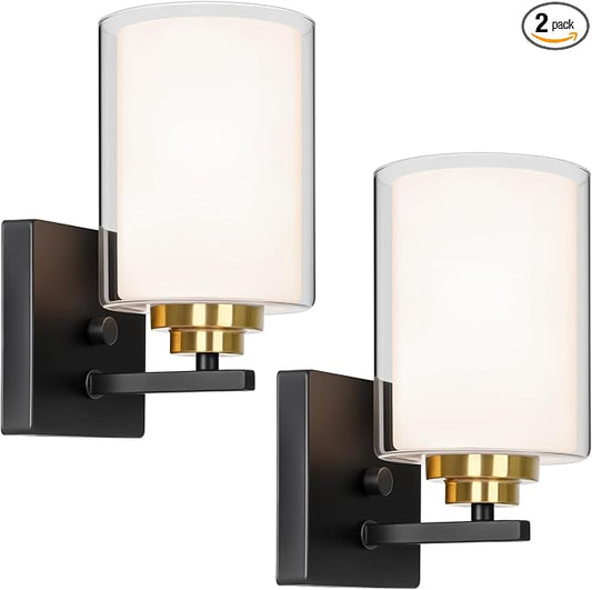 Set of 2 Wall Sconces for Bathroom, Modern Vanity Light Fixtures, Farmhouse by WelcometoVerRon