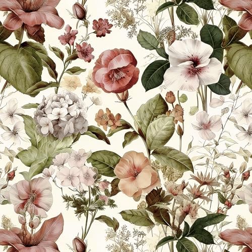 Jeweluck Vintage Floral Peel and Stick Wallpaper by Jeweluck