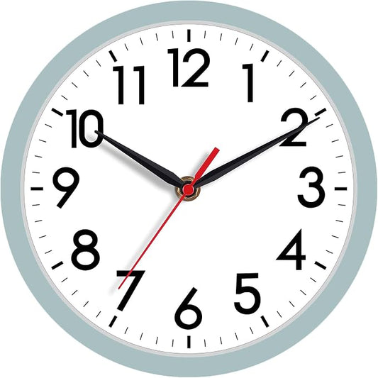 AKCISOT Wall Clock, Modern Small Wall Clocks Battery Operated 8 Inch, Silent by Akcisot