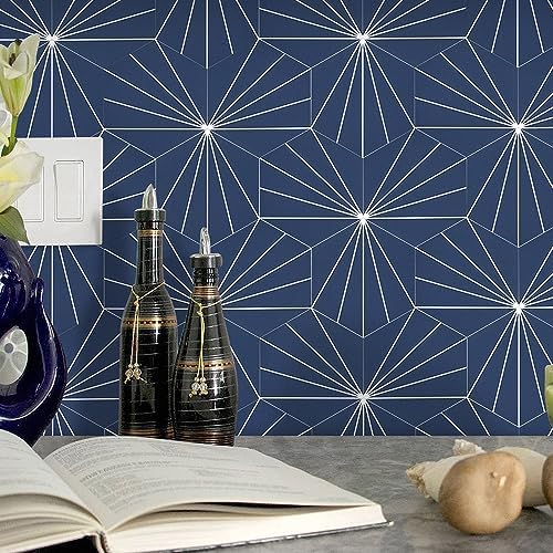 AULIGET Flower Vintage Hexagon Tile Peel and Stick Backsplash - Image 4