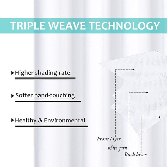 NICETOWN White 100% Blackout Lined Curtains, 2 Thick Layers Completely Blackout - Image 7