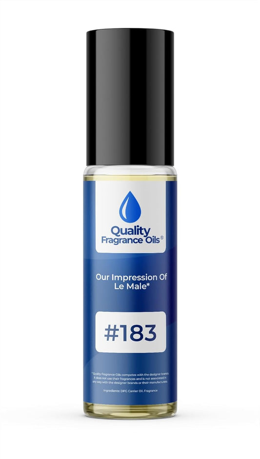 Quality Fragrance Oils' Le Male for Men Impression #183 | Long-Lasting Perfume Oil, Alcohol-Free, Strong Scent, 10ml Roll-On | Affordable Alternative to Designer Fragrances