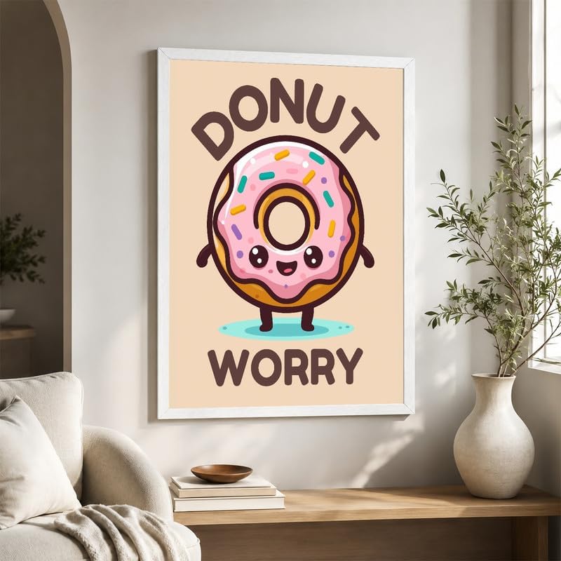 InkFlow Posters Donut Worry Canvas Poster - Image 6
