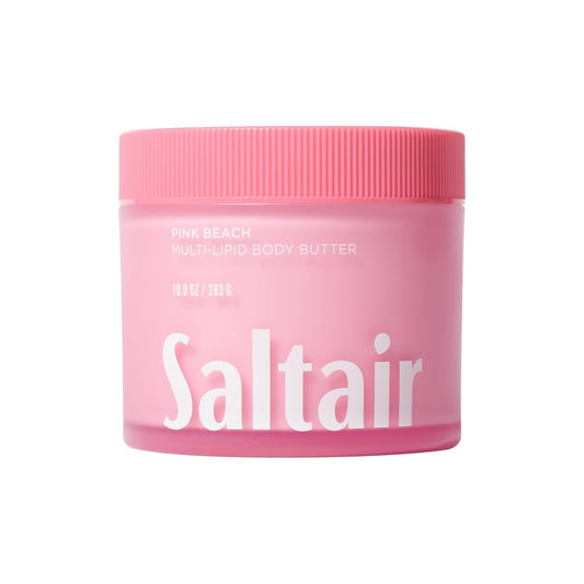 Saltair Multi-Lipid Body Butter - Rich, Nourishing Pink Beach Hydrating Body Cream with Ceramide Complex, Coconut Oil, Shea Butter, and Sea Buckthorn. Deep Moisturizing Dry Skin Care. 10oz Jar