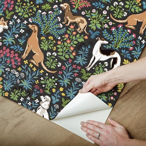 NuWallpaper x Printfresh Must Love Dogs Charcoal Peel and Stick Wallpaper - Image 4