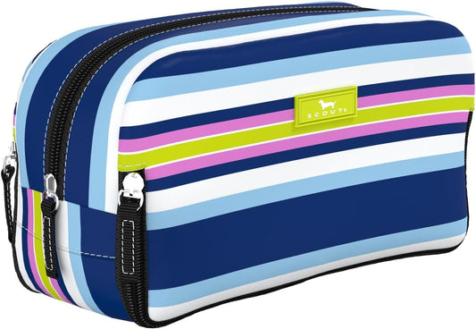 SCOUT 3-Way Toiletry Bag - Travel Makeup Pouch for Women with Three Zipper Compartments - Stands Upright, Wipes Clean