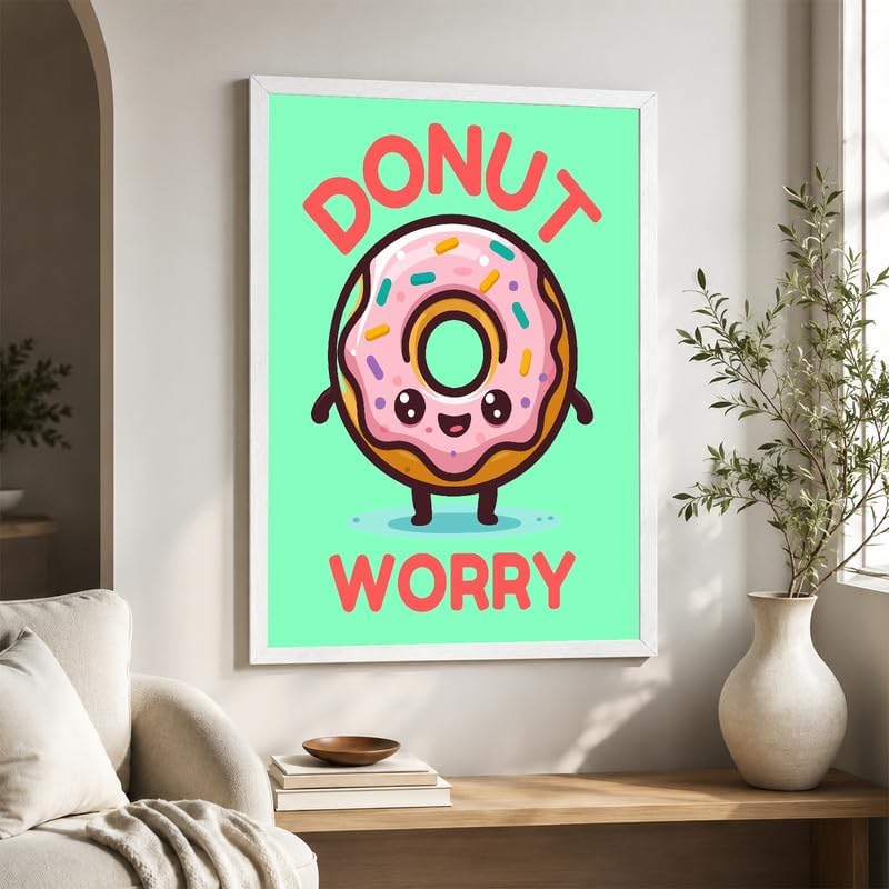 InkFlow Posters Donut Worry Canvas Poster - Image 6