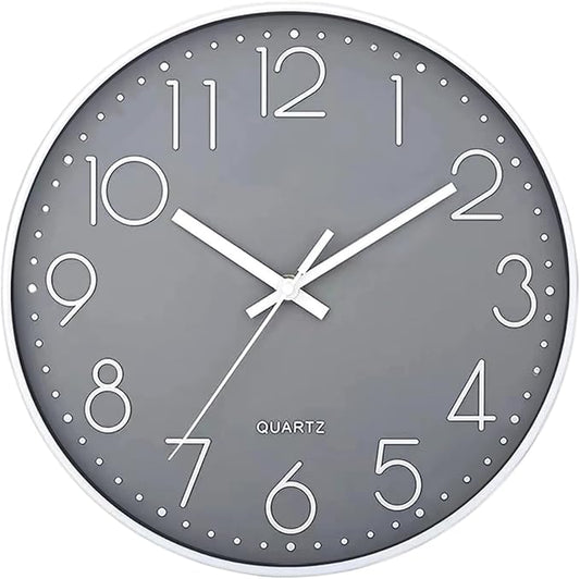 SIN&MI Wall Clock Silent & Non Ticking Modern Quartz Battery Operated Digital by SINMI