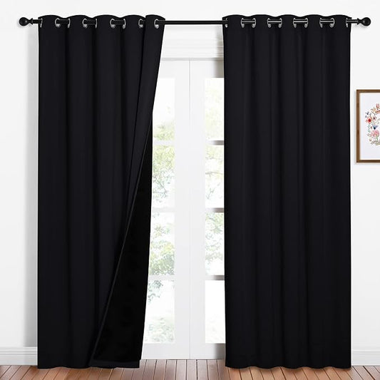 NICETOWN High-End Thermal Curtains, Full Blackout Curtains 84 inches Long by NICETOWN