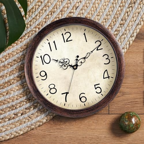 KECYET Wall Clock 14" Vintage Battery Operated Non-Ticking Quartz - Image 3