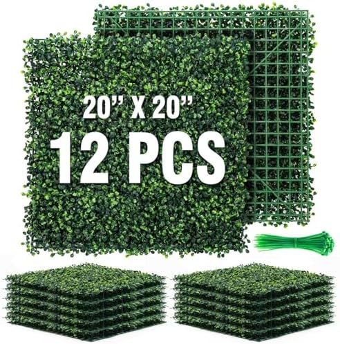 KASZOO 12 Pack 20"x20" Grass Wall Panels by HOME