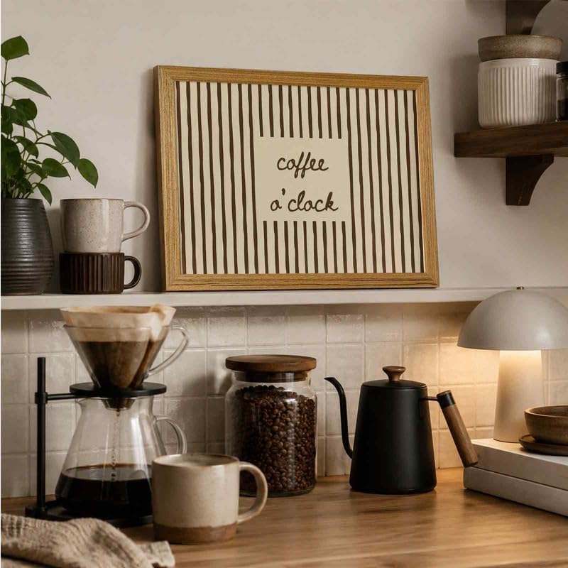 SEYSHUI Framed Coffee Wall Art Kitchen Picture Wall Decor 12x16in - Image 4