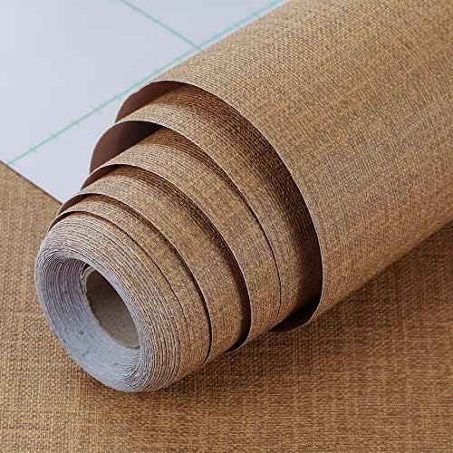 Peel and Stick Wallpaper Orange Grass Cloth Wall Paper by LOVADA