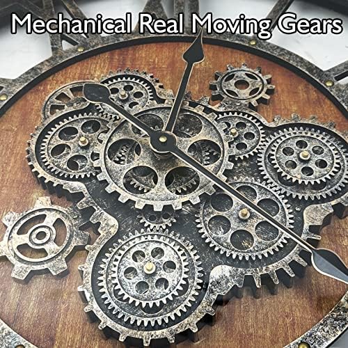 27 inch Large Real Moving Gears Wall Clock - Image 2