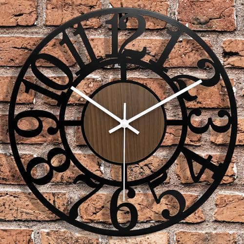 16 Inch Large Outdoor Clock Silent Battery Operated by SUKYING