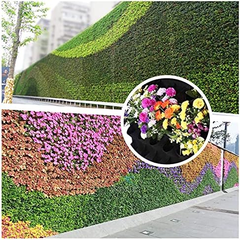64 Pockets Hanging Planter Bags, Hanging Vertical Wall Mounted Plant Planting - Image 2