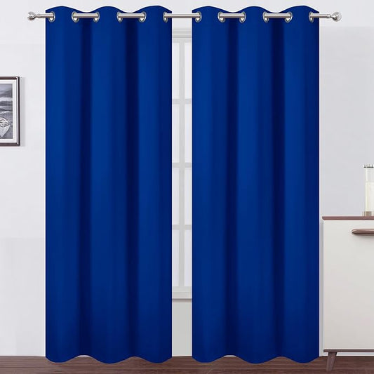 LEMOMO Royal Blue Thermal Blackout Curtains/42 x 84 Inch/Set of 2 Panels Room by Lemomo