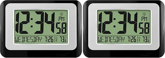La Crosse Technology W88631 Digital Atomic Black Wall Clock by LaCrosseTechnology