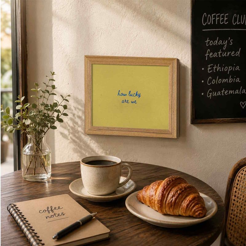 How Lucky Are We Wall Art Preppy Framed Wall Decor Inspirational Canvas - Image 2