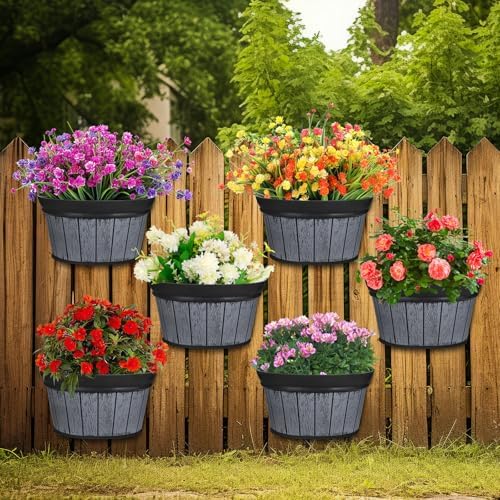 Layhit 6 Pcs Wall Hanging Planters, 10 Inches by ShungLan