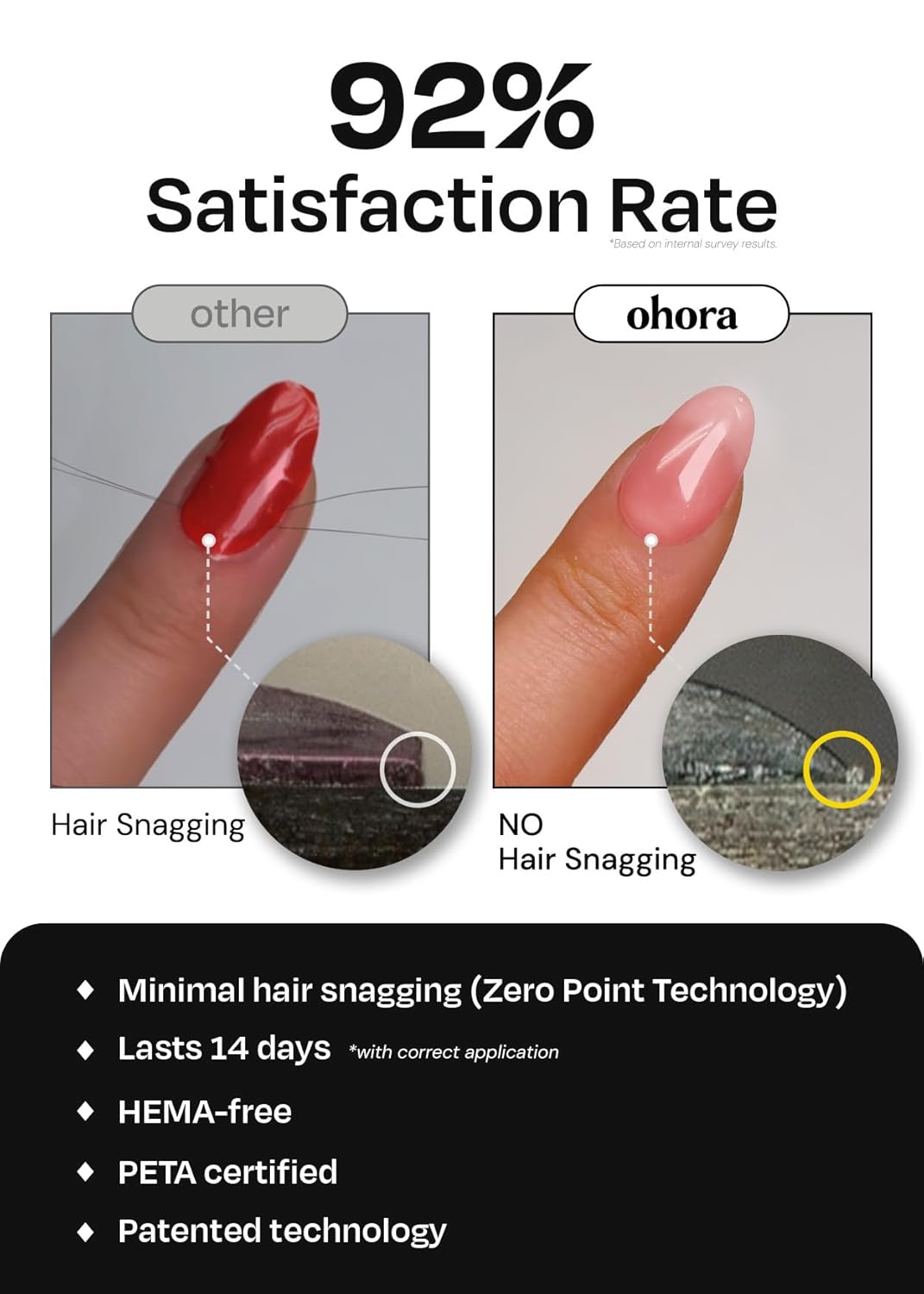 ohora Semi Cured Gel Nail Strips (N Brick) - Brown, Solid, Works with Any UV/LED Lamps, Salon-Quality, Long Lasting, Easy to Apply & Remove - Includes 2 Prep Pads, Nail File & Wooden Stick