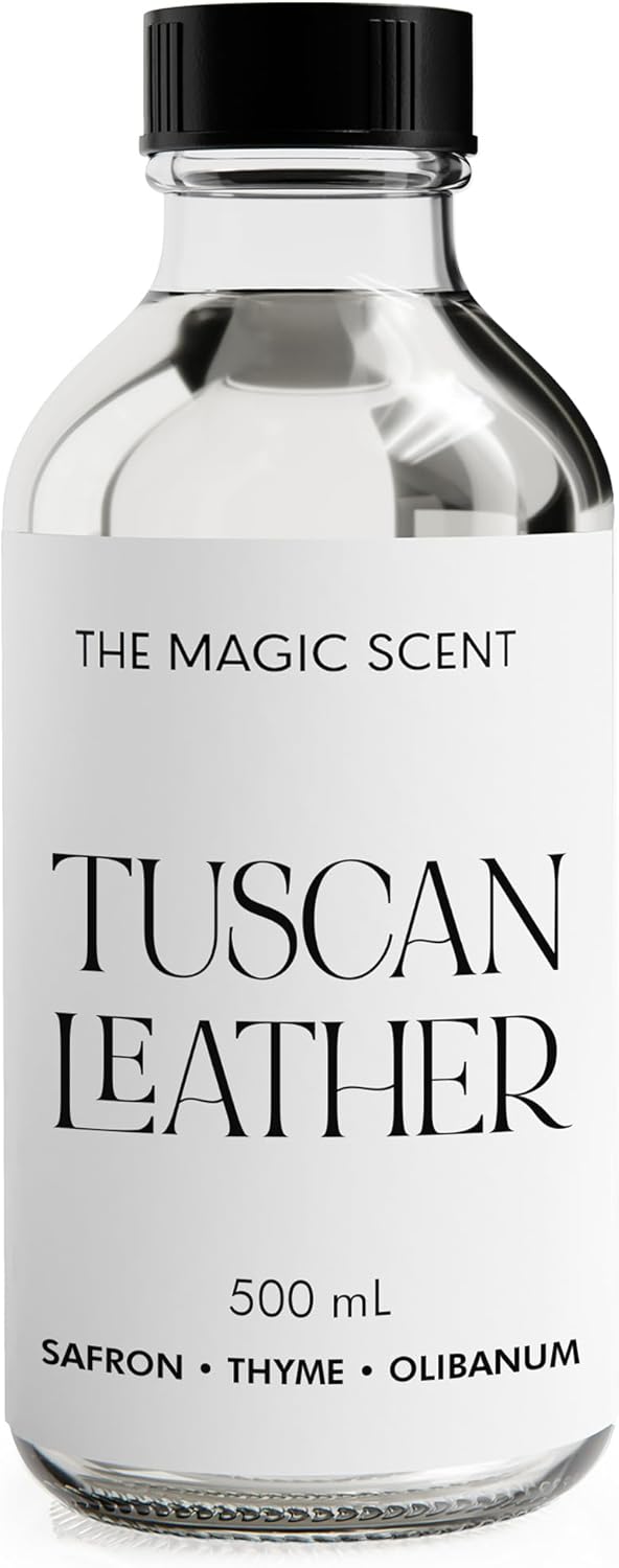Tuscan Leather Diffuser Oil - Hotel & Home Luxury Scents - Diffuser Oil Scents for Home Designed for Use in All Diffusers - 16.9 fl oz, 500 mL