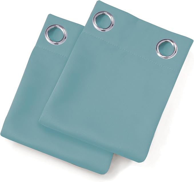 LEMOMO Stone Blue Blackout Curtains 66 x 63 Inch Length/Set of 2 Curtain - Image 8