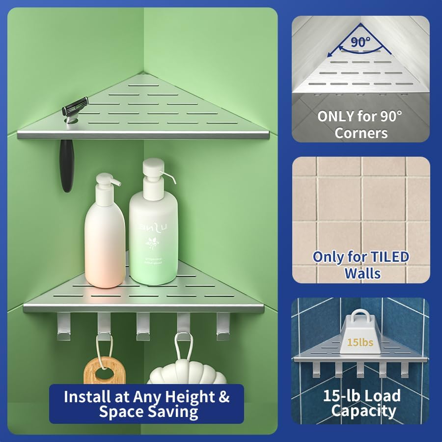 10'' Corner Shower Shelf - Image 4
