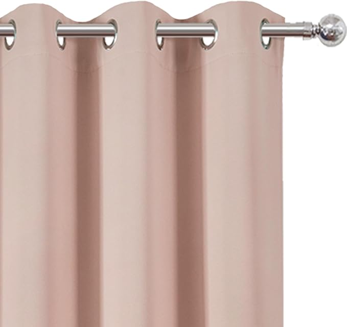 LEMOMO Blush Thermal Blackout Curtains/42 x 95 Inch/Set of 2 Panels Room - Image 6