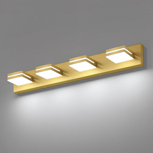 SineRise LED Modern Bathroom Vanity Light Fixtures, Brass Modern Acrylic by SINERISELIGHTING