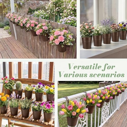 HowRU Hanging Flower Pots, Railing Planter Box - Image 7