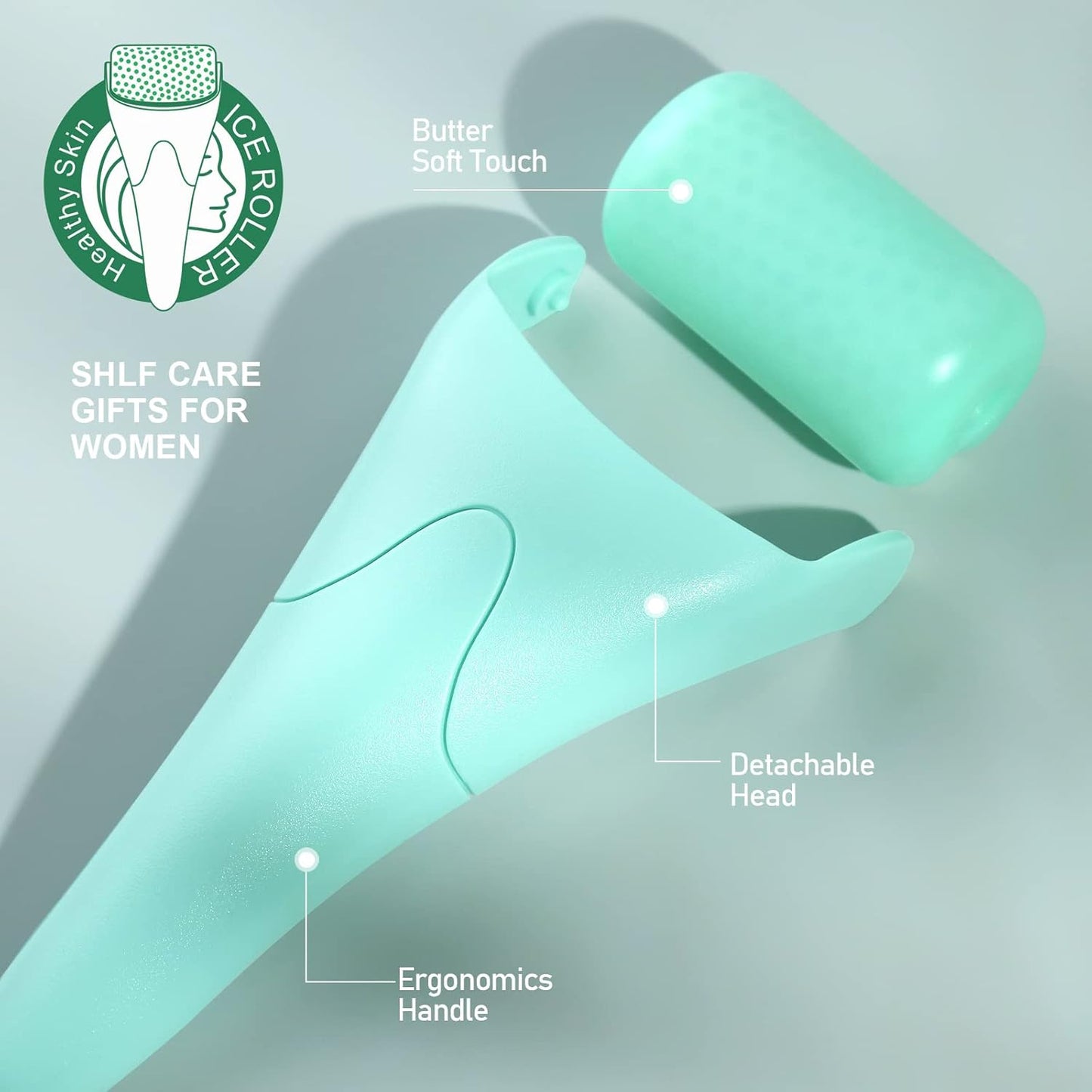Teenitor Mint Green Ice Roller, Cold Face Roller, Ice Roller for Face & Eye Puffiness Relief, Ice Face Roller Skin Care Beauty Tools