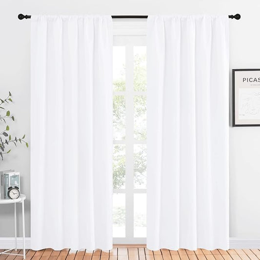 NICETOWN White Bedroom Curtain Panels by NICETOWN