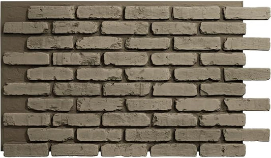 EverStone Aged Brick Faux Brick Panel, 46 7/8"W x 27"H x 1 1/4"D, Vintage White by EkenaMillwork
