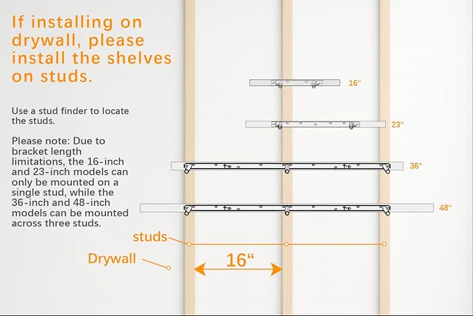 BAYKA Floating Shelves for Wall, 22.5 Inch Rustic Wood Wall Mounted Shelving - Image 9