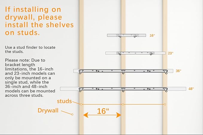 BAYKA Floating Shelves White, 22.5 inch Rustic Wood Wall Mounted Shelves - Image 9