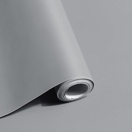 Safiyya Grey Peel and Stick Wallpaper Grey Contact Paper Wall Paper Removable by SAFIYYA