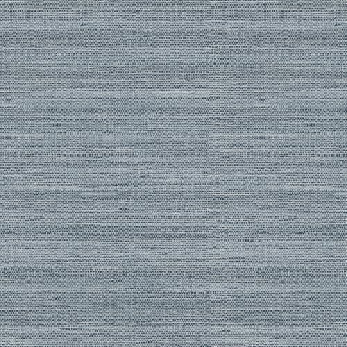 Simon&Siff Gray Blue Textured Grasscloth Peel and Stick Wallpaper 17.7"x1200" - Image 3