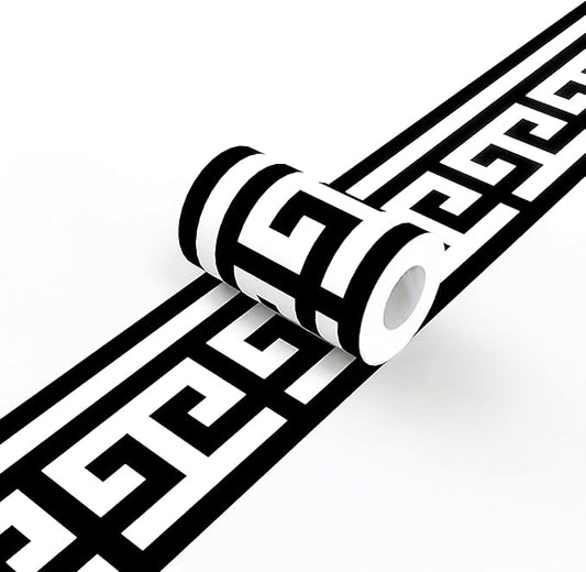 Black and White Wallpaper Border Trim Peel and Stick Boarders Self Adhesive by WEISENI