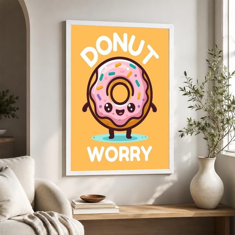 InkFlow Posters Donut Worry Canvas Poster - Image 6
