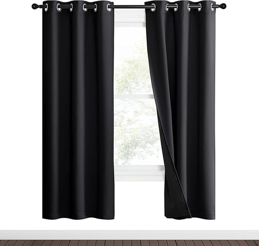 NICETOWN High-End Thermal Kitchen Curtains, Full Blackout Curtains 70 Inches by NICETOWN