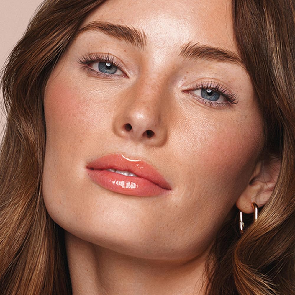 Jouer Essential Tinted Hydrating Lip Oil Gloss – Moisturizing Dry Lip Treatment Serum - Fragrance Free Tinted Lip Oil - Jojoba Seed Oil and Apricot Oil Formula