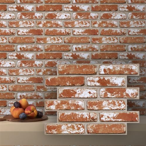 COMSTICKC 3D Faux Brick Peel and Stick Wall Stickers by COMSTICKCDECOR
